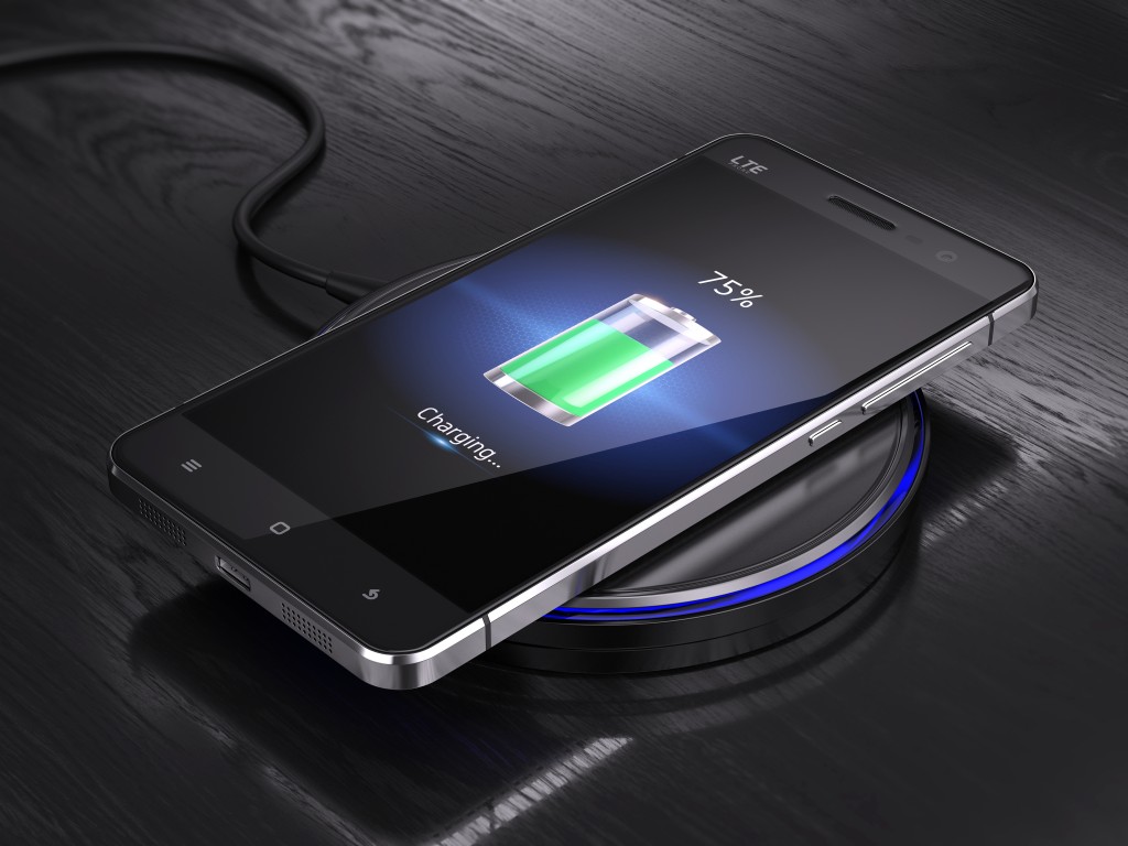 technology fix for wireless charging black cell phone being charged