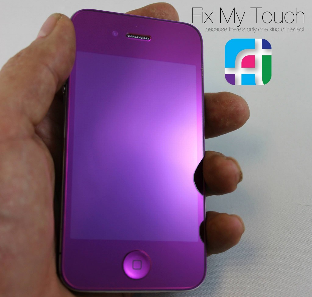 iPhone repair purple mirrored screen replacement - Fix My Touch Kelowna
