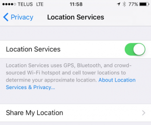 fix my touch location services iphone kelowna